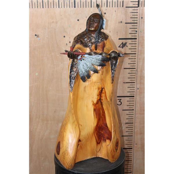 "Honor Your Mother" Carved Wood and Bronze Sculpture Numbered #6/10