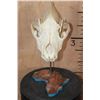 Image 1 : Big HYENA Skull on an Africa Silhouette Pedestal