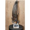 Image 7 : Fossilized BUFFALO or BISON Horn on a Custom Built Metal and Plexiglass Stand