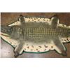 Image 6 : XXL *Real Skin* with a Reproduction Head CROCODILE Hide Rug