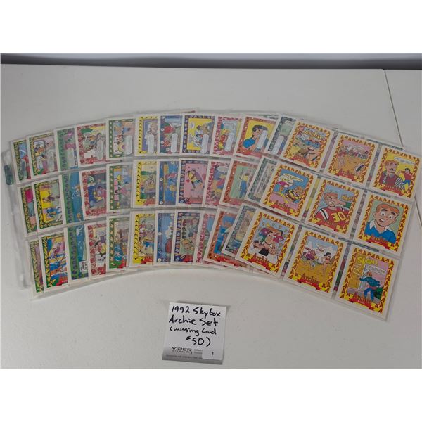 1992 SkyBox Archie Trading Card Partial Set