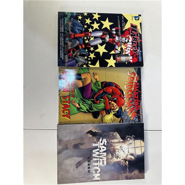 Harley Quinn, Spider-Man Death of Gwen Stacy & Sam and Twitch