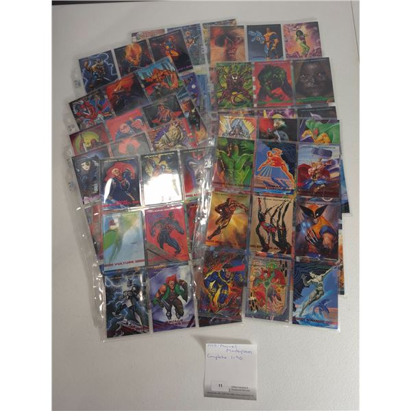 1993 Marvel Masterpieces Trading Card Set (Complete 1-90)