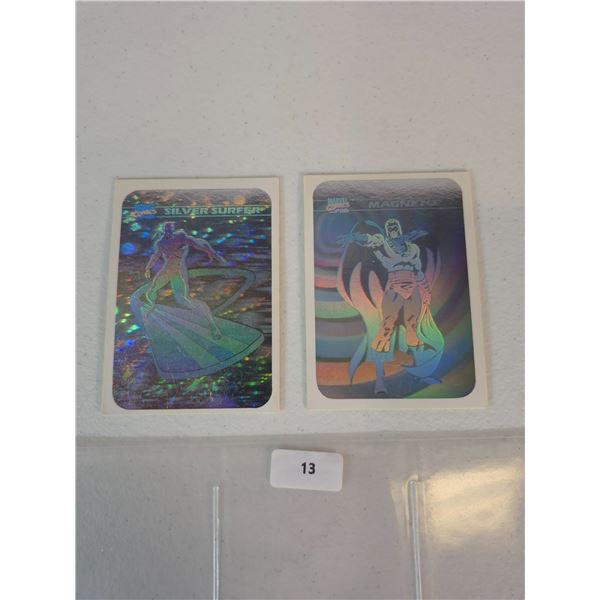 1990 Marvel Universe Hologram Insert Cards: Silver Surfer & Magneto