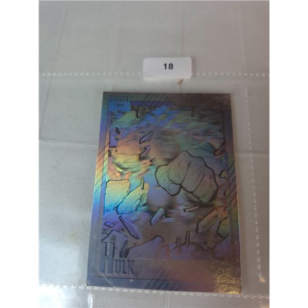 1991 Marvel Universe Series II Hologram Insert Card: Hulk