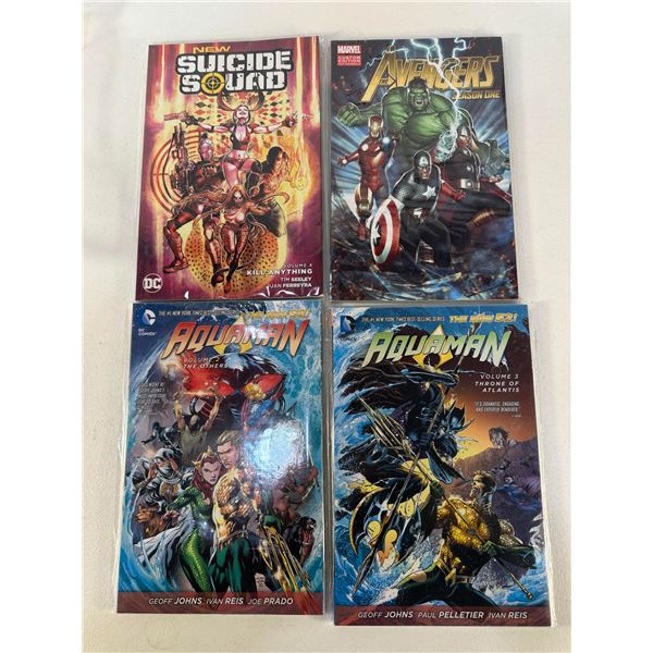 Graphic Novel Lot: Suicide Squad Vol. 4, Avengers Season One & Aquaman Vol. 2-3 (New 52)