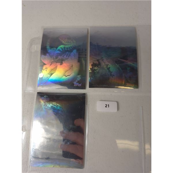 1993 Topps Jurassic Park Hologram Insert Card Lot (3 Cards)
