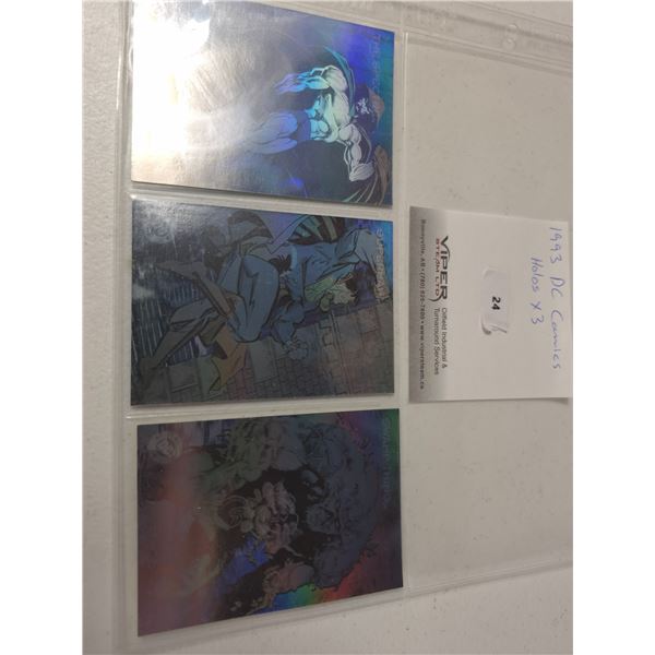 1993 DC Comics Hologram Cards (3 cards)