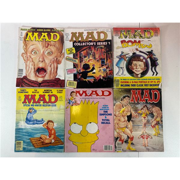Vintage MAD Magazines Lot (10 issues, late 1980s-early 1990s)