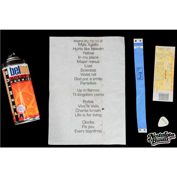 Coldplay | Chris Martin Stage-Used Molotow "LOOMIT's aubergine" (Black) Spray Paint Can (10/26/2011)