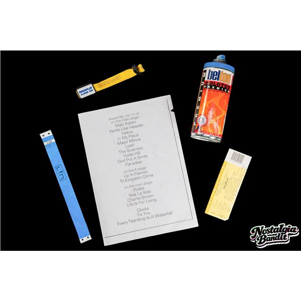 Coldplay | Chris Martin Stage-Used Molotow "Shock Blue" (Blue) Spray Paint Can (10/26/2011)