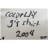 Image 7 : Coldplay | Chris Martin Stage-Worn, Customized & Band-Signed "Make Trade Fair" T-Shirt (2002-2004)