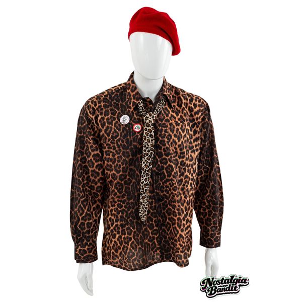 The Damned | Captain Sensible Stage-Worn & Photo-Matched Leopard Shirt, Tie & Signed Beret (2018)
