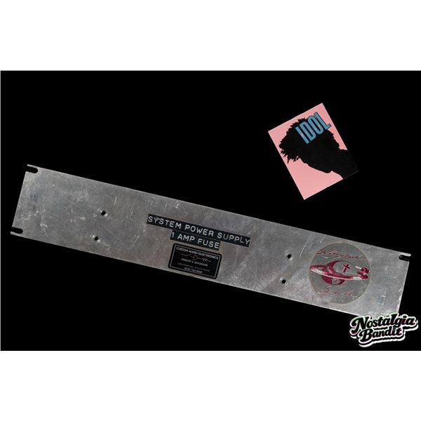 Billy Idol | Steve Stevens Custom Audio Electronics Rack Faceplate, Whiplash Smile Tour (1986-1987)