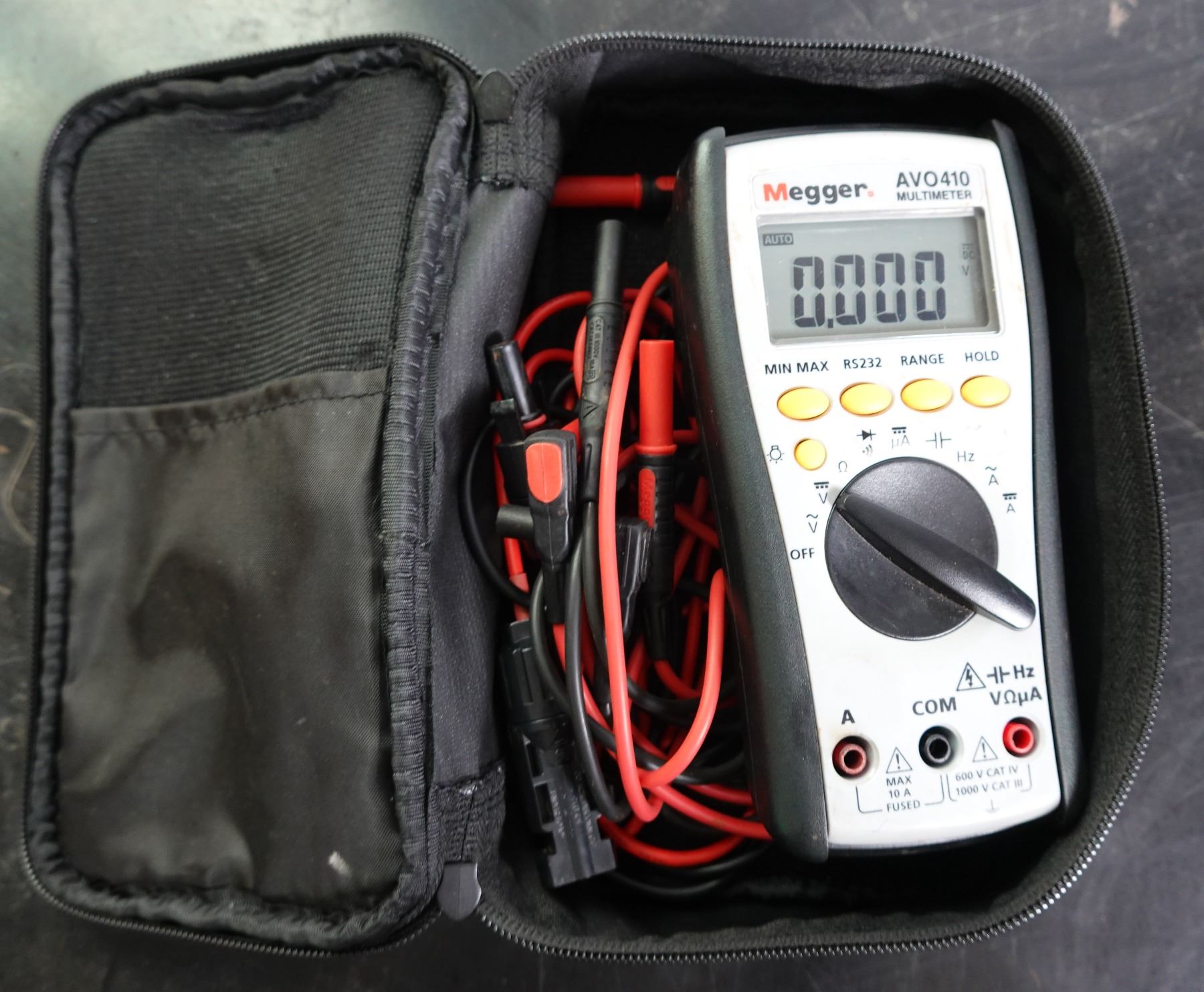 Megger True Rms Meter Megger AVO410 True RMS Digital Multimeter w/ Wires in Case - Oahu Auctions