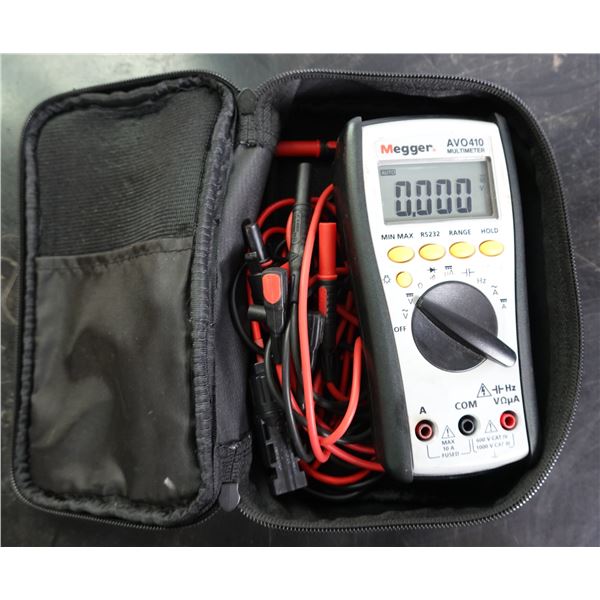 Megger AVO410 True RMS Digital Multimeter w/ Wires in Case