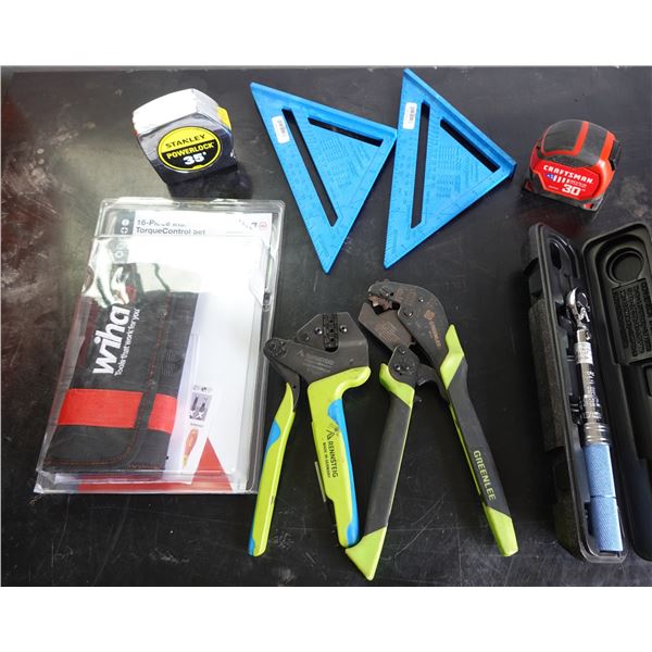 Wiha 16-Pc Torque Control Set w/ Rennsteig PEW 8.88 & Greenlee Crimping Tools, Torque Wrench, etc