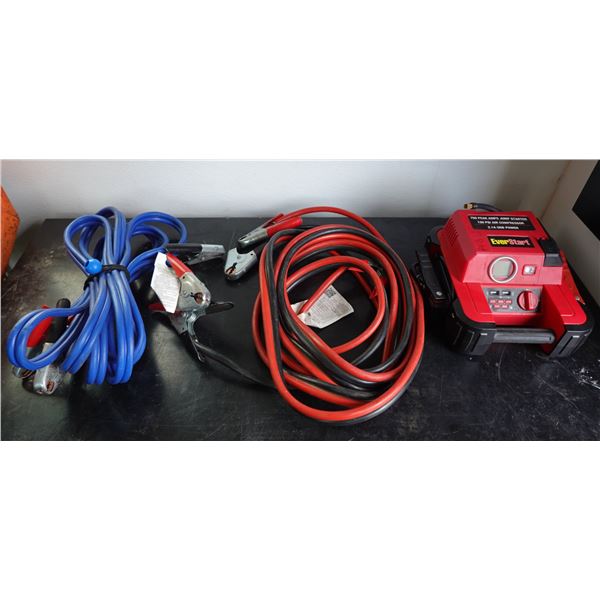 Everstart JUS750CE 750 Peak Amps Jump Starter w/ Air Compressor & 2 Jumper Cables