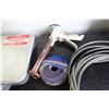 Image 5 : Ohaus Catapult 1000 Scale, FEIT Electric Dual Head Flood Light, Steel Cable, Caulk Gun, Tape, etc