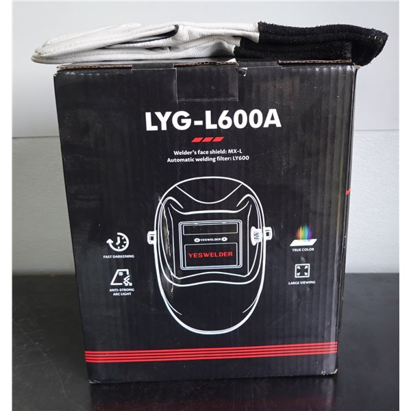 YesWelder LYG-L600A Welding Helmet w/ Lincoln Electric Gloves
