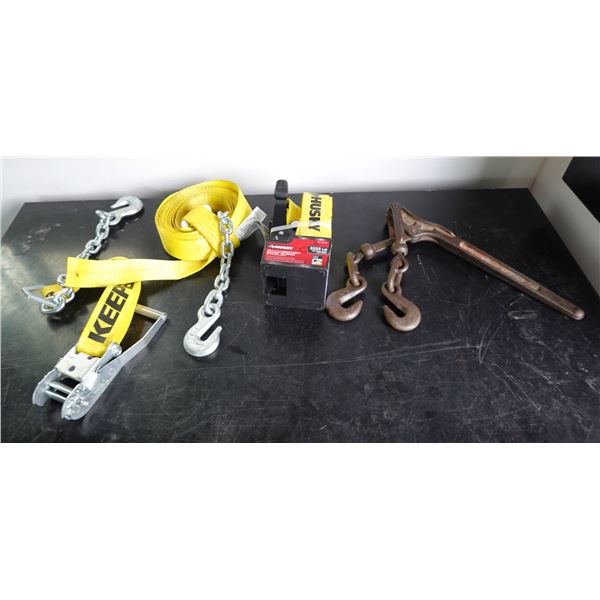 Keeper & Husky Ratchet Tie-Downs, Chain Binder, etc