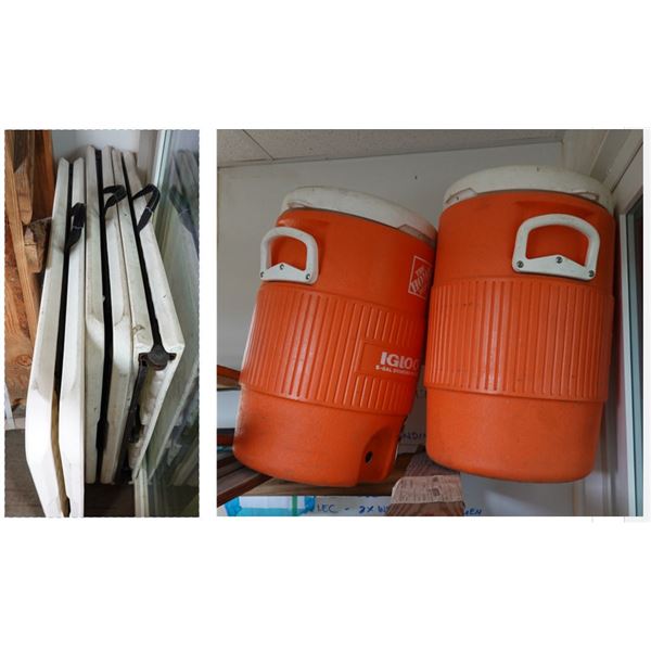 Qty 3 Folding Tables & 2 Igloo Beverage Coolers (pick up 4/13 afternoon or 4/14)