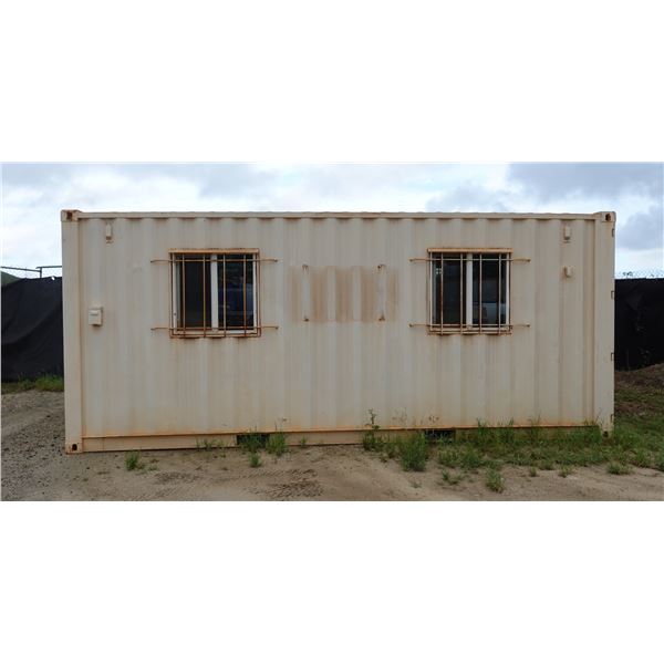 Converted 20' Shipping Container w/ Windows, Doors, A/C, Electrical Fittings (pick up Apr. 15)