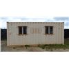 Image 1 : Converted 20' Shipping Container w/ Windows, Doors, A/C, Electrical Fittings (pick up Apr. 15)