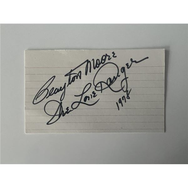 The Lone Ranger Clayton Moore original signature