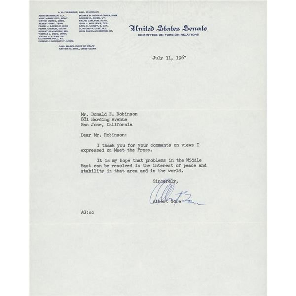 Al Gore signed letter