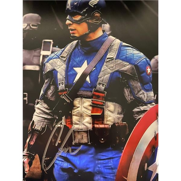 Captain America Chris Evans signed photo