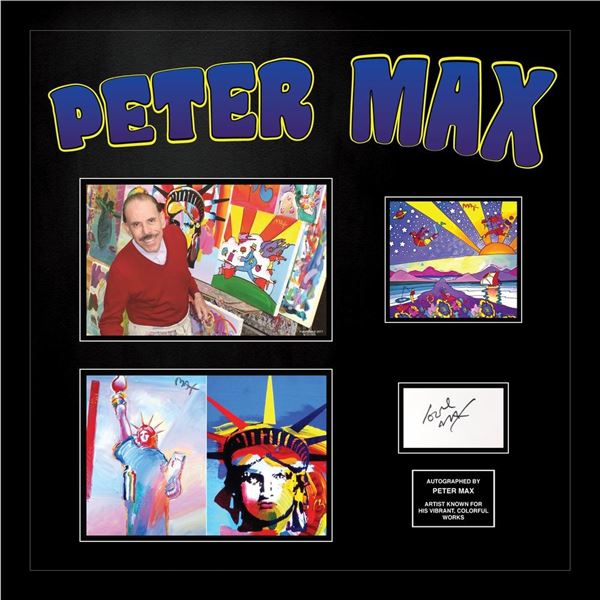 Peter Max original signature and collage