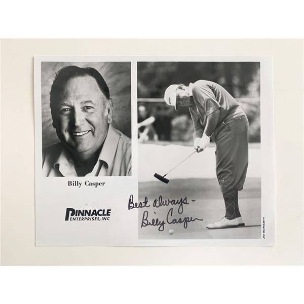Pro Golfer Billy Casper Signed Photo