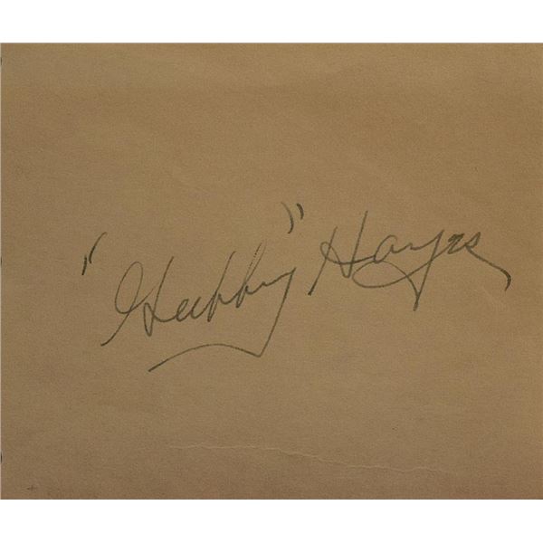 Hopalong Cassidy's Gabby Hayes signature slip