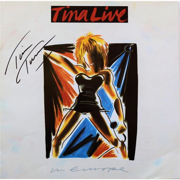 Tina Turner signed album insert
