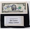 Image 1 : Bill Clinton and Hillary Clinton Signed Two Dollar Bill. GFA Authenticated