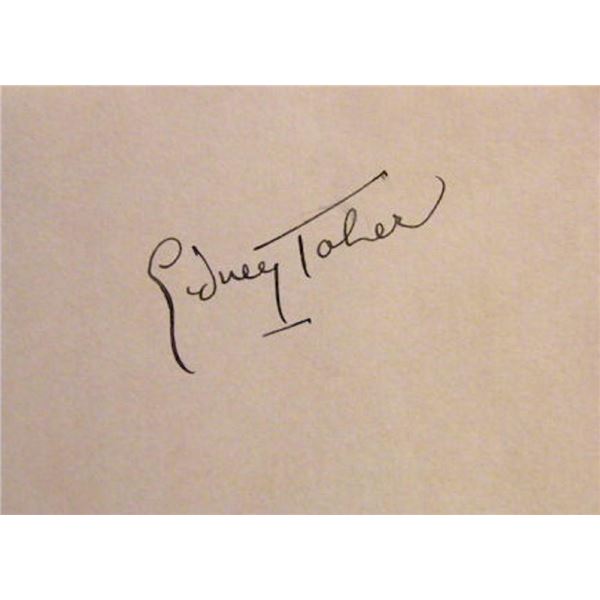 Charlie Chan Sidney Toler signature slip