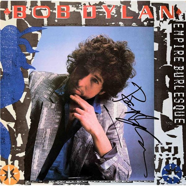 Bob Dylan Empire Burlesque signed album
