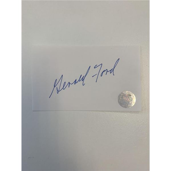 Gerald Ford original signature. GFA Authenticated