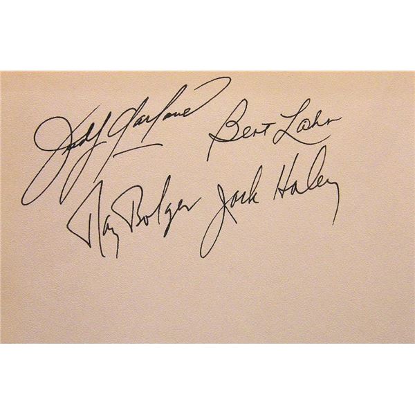 The Wizard of Oz cast signature slip