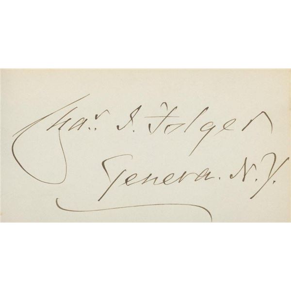 Charles J. Folger signature cut