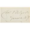 Image 1 : Charles J. Folger signature cut