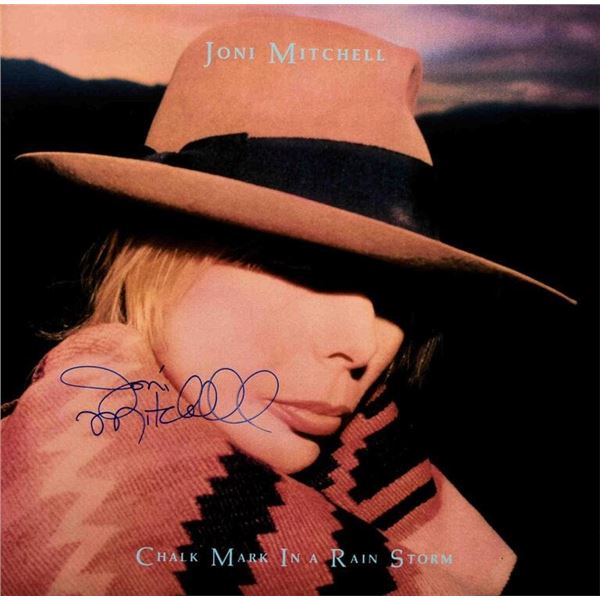 Joni Mitchell signed Chalk Mark In A Rain Storm album