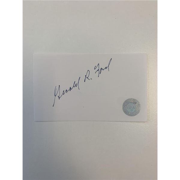 Gerald Ford original signature. GFA Authenticated