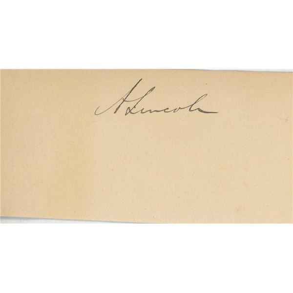 Abraham Lincoln signature cut