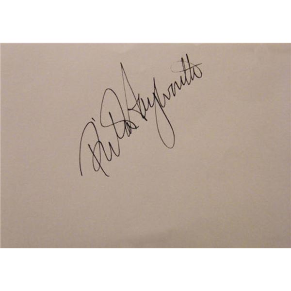 Rita Hayworth signature slip