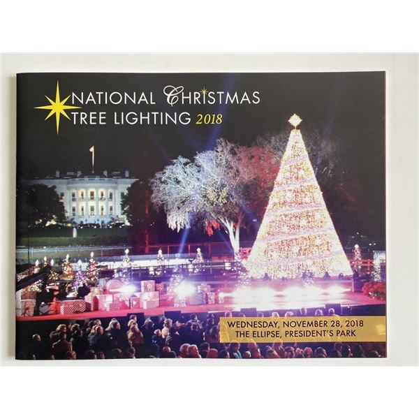 National Christmas Tree Lighting 2018 unsigned booklet