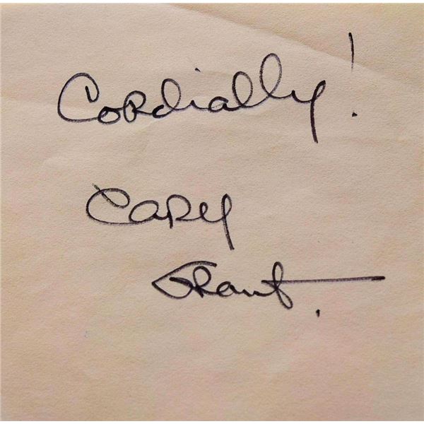 Cary Grant signature slip