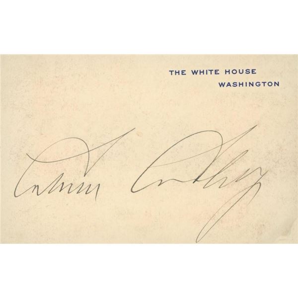 Calvin Coolidge signature cut. GFA Authenticated