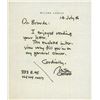 Image 1 : Milton Caniff hand written signed note